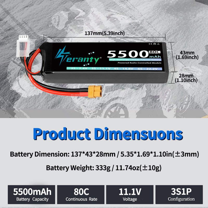 1/2 pezzi Batteria Lipo TERANT - Drone Battery 3S recensione e prezzo